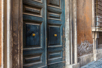 Vintage old used wooden door