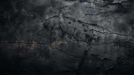 Shabby black concrete background with cracks