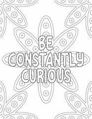 Positive Vibes Coloring sheet , Mandala Coloring Pages for Self-love for Kids and Adults