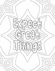 Positive Vibes Coloring sheet , Mandala Coloring Pages for Personal Growth for Kids and Adults