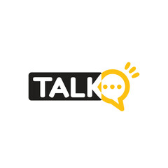 Talk, dialog app dialog bubble logo icon template vector
