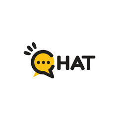 Chat, dialog app dialog bubble logo icon template vector