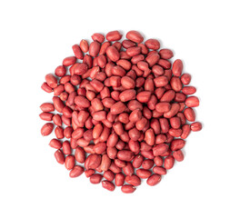 Peanuts Isolated, Roasted Arachis Nuts Pile, Heap of Pea Nut, Whole Groundnut with Shell, Macro Peanut Top View