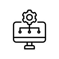 an algorithm icon in line style