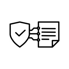 a data protection icon in line style