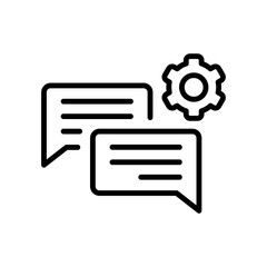 a natural language processing icon in line style © Rozin