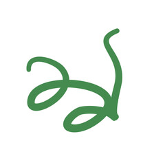 Obraz premium Green Curved Lines