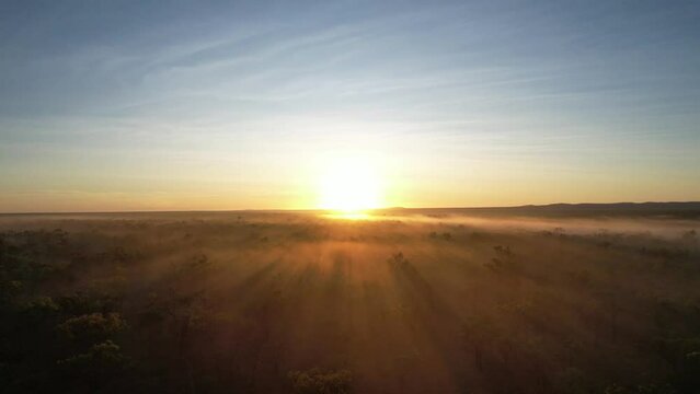 Cinematic 4K aerial footage of Mt Suprise in Outback Queensland  Australia