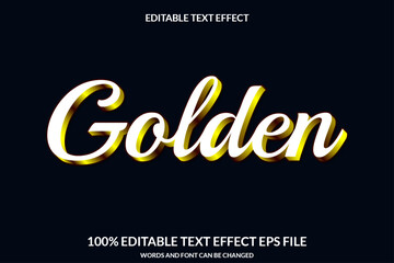Editable Text Effect Golden Word and Text Can Be Changed