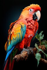 closeup of nice colorful parrot