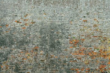 Background of an old worn large brick wall texture
