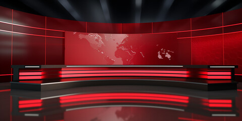 3D World News Background, digital world breaking news Studio Background for news