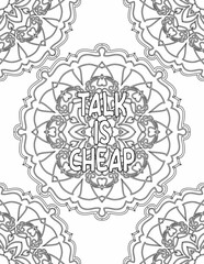 Printable Growth Mindset Coloring sheet, Mandala Coloring Pages for Relaxation and Stress-free for Kids and Adults