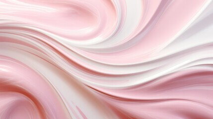 Obraz premium Baby pink lotion beauty skincare cream texture of cream cosmetic product background
