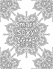 Printable Growth Mindset Coloring sheet , Mandala Coloring sheet for Relaxation and Stress-free for Kids and Adults