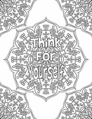 Printable Growth Mindset Coloring Pages, Mandala Coloring sheet for Personal Growth for Kids and Adults