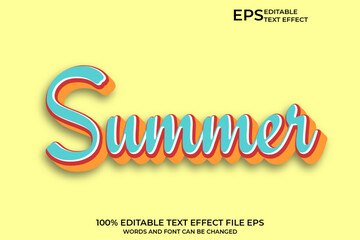Editable Text Effect Summer Word and Font can Be Changed