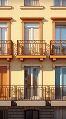 Fen&ecirc;tres en fa&ccedil;ade vues de face