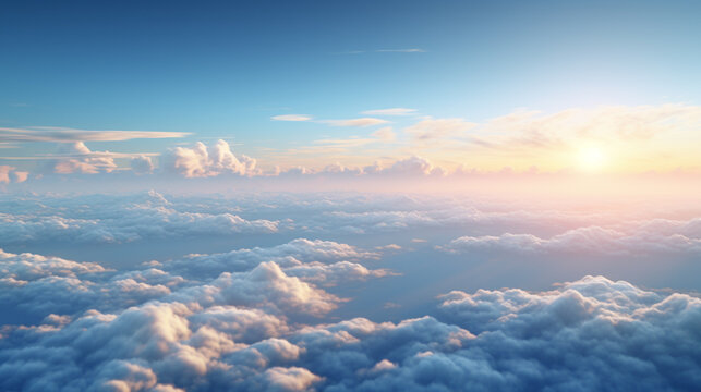 Beau ciel avec nuages vu d'en haut