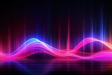 Fototapeta na wymiar abstract futuristic background with gold PINK blue glowing neon moving high speed wave lines and bokeh lights. Data transfer concept Fantastic wallpaper