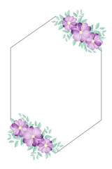 Watercolor Floral Geometric Frame