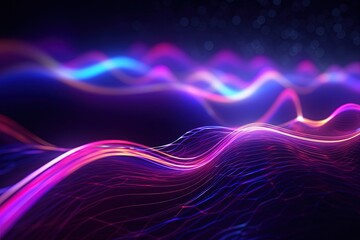 abstract futuristic background with gold PINK blue glowing neon moving high speed wave lines and bokeh lights. Data transfer concept Fantastic wallpaper