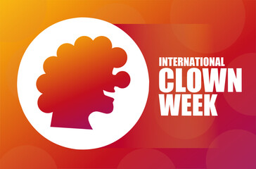 International clown week vector illustration, suitable for web banner poster or card campaign