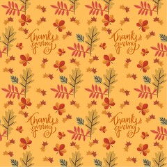 Thanksgiving Texture - Holiday Pattern on an Orange Background