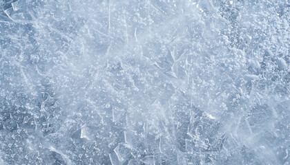 Ice texture background. Frost, ice surface. Close up of decorative winter frozen pattern. Top view.