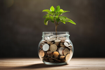 financial growth trend concept, business strategy for success