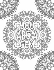 Kindness Coloring Pages, Mandala Coloring sheet for Personal Growth for Kids and Adults