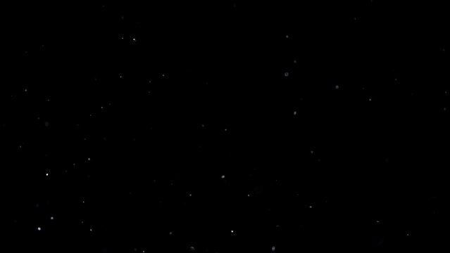 Shiny particles sparkling in the wind as an overlay