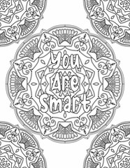 Printable Kindness Coloring Pages, Mandala Coloring Pages for Personal Growth for Kids and Adults