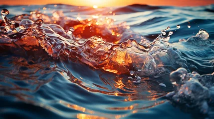 Foto auf Alu-Dibond 水飛沫 水面  007/Splash of water  ,Water surface   Generative AI © 真千子 槇田