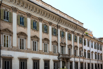 Old Building with a renaissance windows and shutters