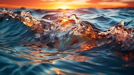 Foto auf Alu-Dibond 水飛沫 水面  001 /Splash of water  ,Water surface   Generative AI © 真千子 槇田
