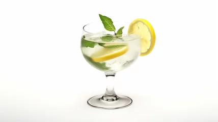 Foto op Plexiglas cocktail alcohol gin and tonic isolated on a white background. Generative AI © kichigin19