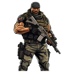 Fototapeta premium Police Special Forces Generative AI