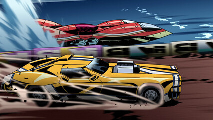 Fototapeta na wymiar Race with the best in Redline’s thrilling, high-speed events. Wallpaper