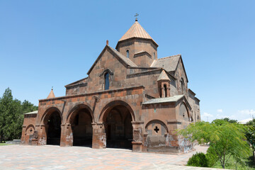 Fototapeta na wymiar Armenia Armenian Vatican - Etchmiadzin on a sunny spring day