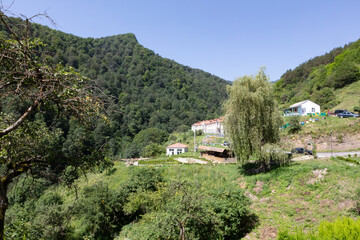 Mountainous Armenia landscape on a sunny spring day