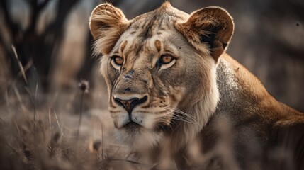 portrait of a lion