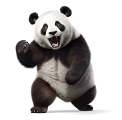 Fotobehang standing panda with claws, isolated on transparent background. Generative Ai © FP Creative Stock