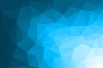 Fototapeta premium Stylish pattern of blue gradient triangle background. Template for cover, web banner, website, brochure and above copy space