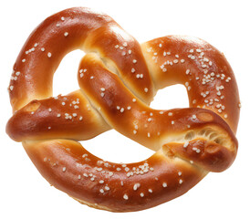 Fresh pretzel with bakery salt. Traditional pretzel. Isolated on transparent background. KI. - obrazy, fototapety, plakaty