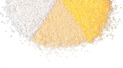 A variety of cereals lies on the table