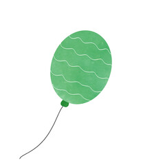 green balloon isolated on white