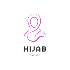 HIJAB LOGO IN SIMPLE LINE ART