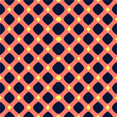 Eye catching combination of orange and black, with a background adorned with circles in a halftone pattern. This repeating fabric pattern creates a seamless design that is perfect for various.