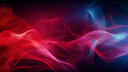 Red abstract background, smoke, translucent, waves